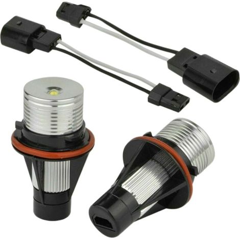 Paire Ampoules LED Blanc 8000K Pour Phares Angel Eyes E39 E53 E60 E63 E64 E66 E87 Série 5 6 7 X3 X5 (1/4)