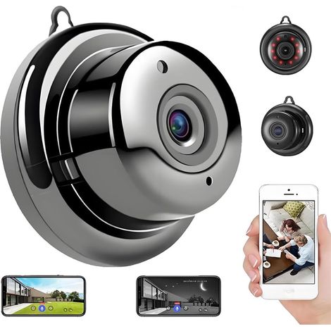 Caméra Ultra Invisible Améliorée Sans Prise, Caméra Cachée WiFi Mini 1080P, Mini Caméra Espion Invisible Sans Fil, Caméra de Sécurité Intérieure Sans Fil pour (1/5)