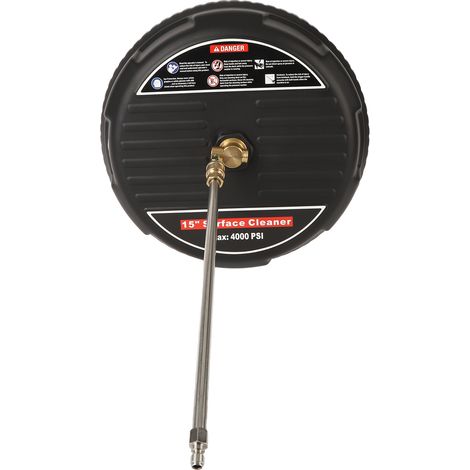 Accessoire de nettoyage de surface pour nettoyeur haute pression de 15 pouces, nettoyeur de surface haute pression de 4 000 psi avec manivelle (1/5)