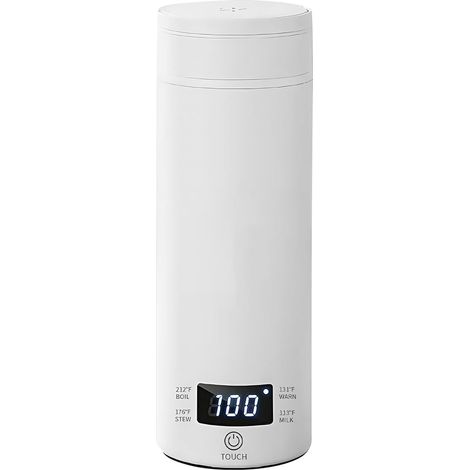 Bouilloire de Voyage, Mini Bouilloire Electrique 220V 500ml avec Commande Tactile 4 Niveaux de Température, Petite Bouilloire Electrique Portable Arrêt Automatique pour Lait Café Thé (1/5)