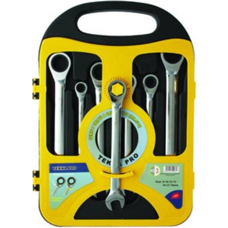 SERIE  7 CHIAVI A CRICCHETTO 8/19 MM CROMO VAN