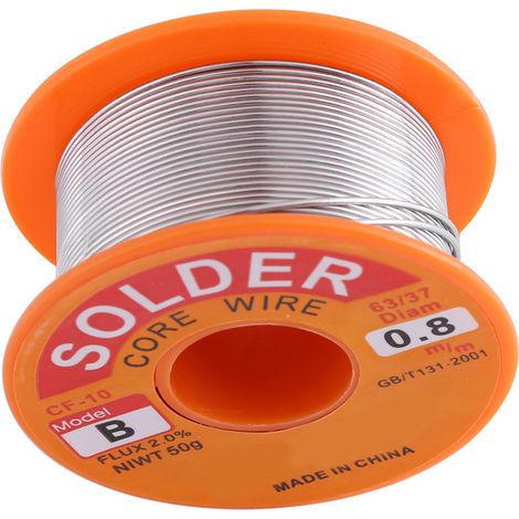 Fil de soudure colophane 63/37, flux 2%, étain pour fer à souder, bobine 50g, diamètres 0,6/0,8/1,0mm, soudage électronique et réparation. (1/4)