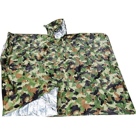 Imperméable de survie en aluminium, poncho imperméable, couverture de pluie réutilisable, accessoires de camping et de survie