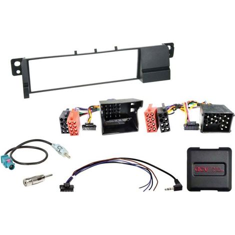 Kit 1-DIN compatible avec BMW Série 3 (E46) 07/1998-02/2007 SWC/antenne