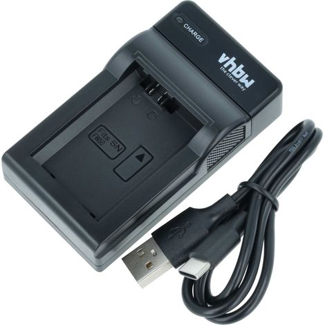 vhbw USB-C Ladegerät kompatibel mit Sony Alpha 6100, 6300, 6400, 5100, 7, 6000, 5000, 6500, 3000, 7 II Kamera - Ladeschale + USB-C Kabel Ladeanzeige (1/5)