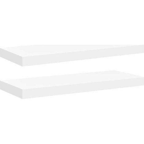 Maison Exclusive - Schwebende Wandregale 2 Stk. Weiß 60x23,5x3,8c (1/5)
