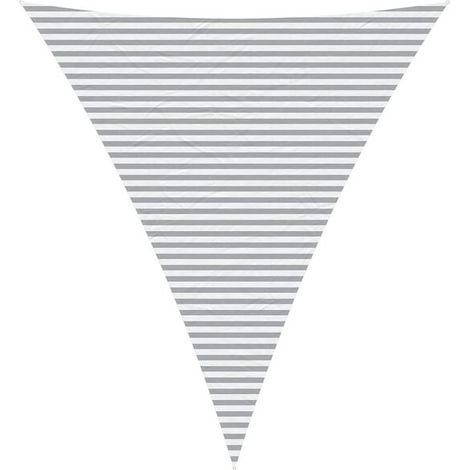 Voile d'ombrage gris clair et blanche, 5 x 6 x 6 mètres (1/5)