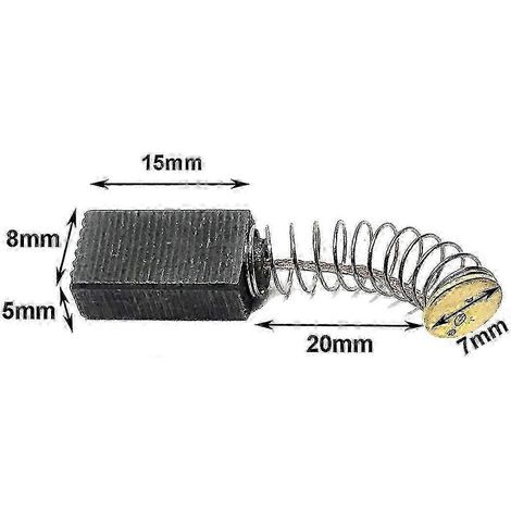 12 Kohlebürsten für Elektromotoren, Ersatzteil zur Reparatur 15 mm x 8 mm x 5 mm. (1/2)