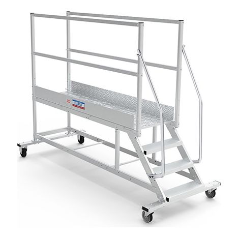 Piattaforma con ruote 3 gradini - Altezza massima di lavoro 2.60m - PTF203-GD