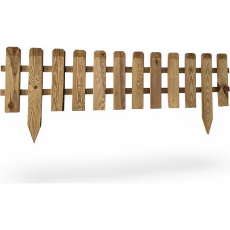 Borde de valla de madera impregnada de vampiro para exterior
