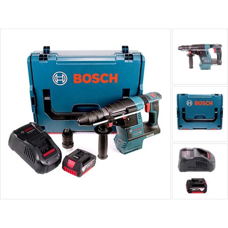 Bosch GBH 18V-26 F Akku Bohrhammer 18V 2,6J brushless SDS plus + 1x Akku 5,0Ah + Schnellladegerät + L-Boxx