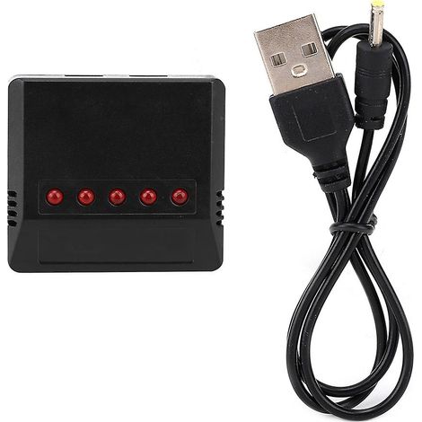 Chargeur de batterie au lithium 3,7 V, hub de charge universel pour batteries de drones 1 à 5 nced avec protection (chargeur) (1/5)