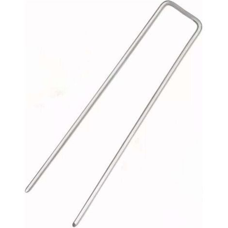 50PCS Clous de gazon de type U en acier galvanisé résistant à la rouille Piquets de jardin (1/4)