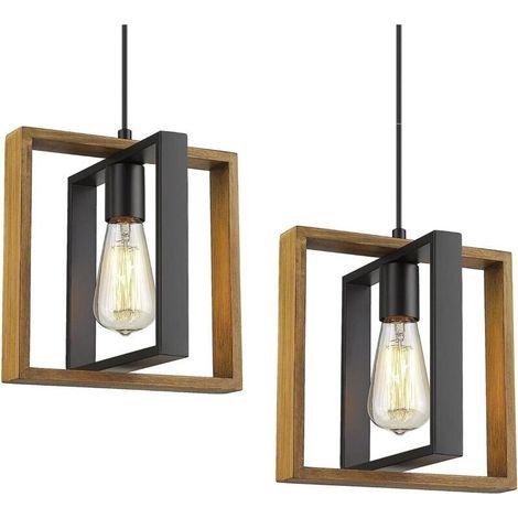 Lustre suspendu moderne 2 pièces. luminaire suspendu réglable. luminaire suspendu de cuisine (ampoule non incluse) (1/5)