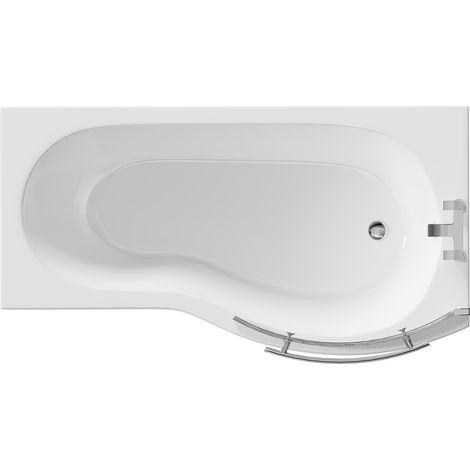 Bayou 1700mm Right Hand B Shaped Shower Bath with Towel Rail Bath Screen and Front Bath Panel (1/5)