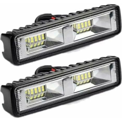 Phare de travail LED 48W (2x) - 16LED - 9-32V DC - IP67 étanche (1/5)