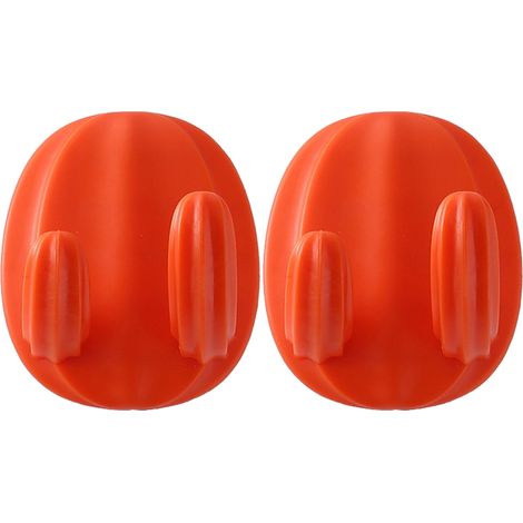 Hook Wall Hook ABS Silicone Coated Stainless Steel Core For Salle De Bain Cuisine Carrelage Verre 2 Pièces (1/5)