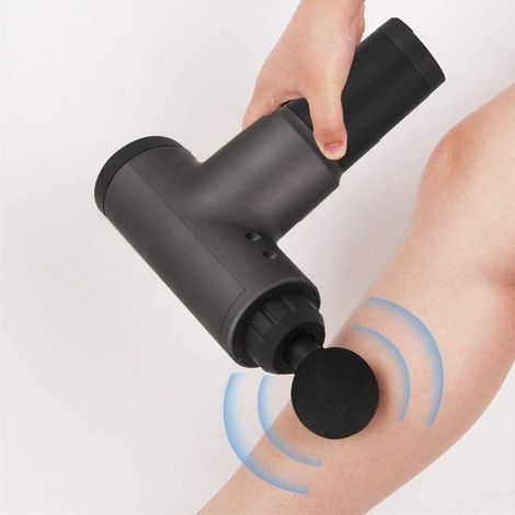Pistolet de massage thérapie musculaire 187622 avec 4 têtes et 6 vitesses