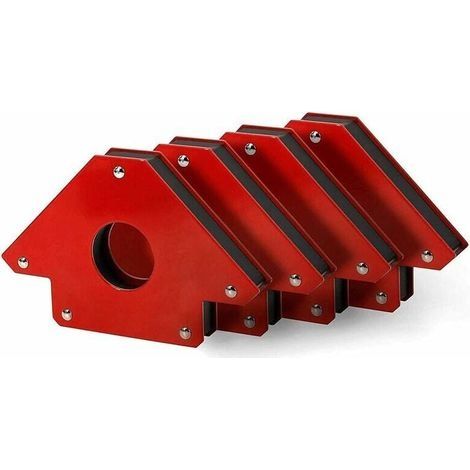 Localisateurs d'angle magnétiques, 2pcs Positionneur de Soudage Magnétique Force de Traction 11KG, Angles Aimantés 45°, 90°, 135°, Équerre Aimanté pour Soudure Rouge, Arrow Welding Magnet (1/3)