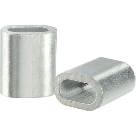 mm 5/128 Drahtseil-Aluminiumhülsen, Clip-Schlaufen-Fittings, Crimps, 50 Stück (1/5)