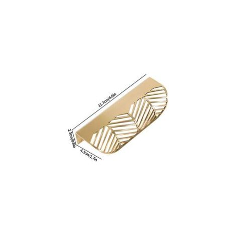 Bouton de tiroir, feuille de forme de tiroir en laiton Bouton de porte de meuble Bouton de porte d'armoire de meuble (2pcs) (1/2)