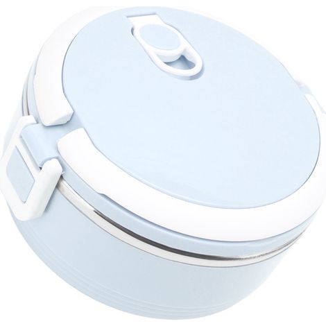 Boîte à lunch isotherme en acier inoxydable monocouche, portable et fermée par un fermoir de sécurité, pour enfants et adultes.