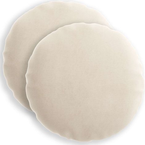 Kissenbezug 2 stk. HEERLEN Creme Durchmesser 30 cm vidaXL (1/5)