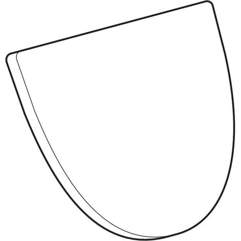 Geberit Visit couvercle d&39urinoir 571155000 charnières laiton chromé, blanc (1/2)