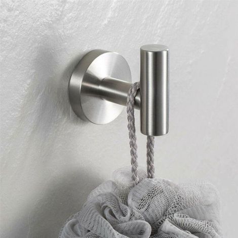 Lot 2 supports salle bain inox brossé – antirouille – vis dissimulées (1/4)