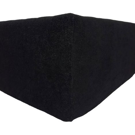 Drap-housse Terry Deluxe - Noir 120 x 200 cm avec élastique BlackPolish Product (1/2)