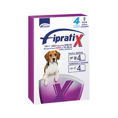 ANTIPARASSITARIO FIPRATIX CANE FORMEVET - KG 10/20 CF=PIPETTE 4- 1 confezioni
