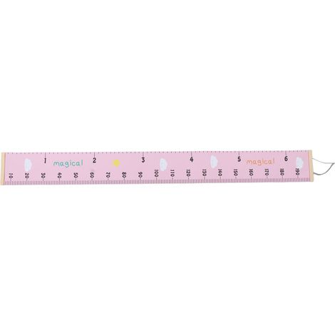 Toise pour enfants, toise précise pour la taille des bébés, en toile amovible, à accrocher au mur, rose nuage. (1/5)