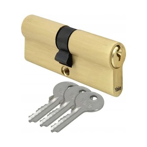Insert de serrure de porte 30/35 laiton doré (1/4)