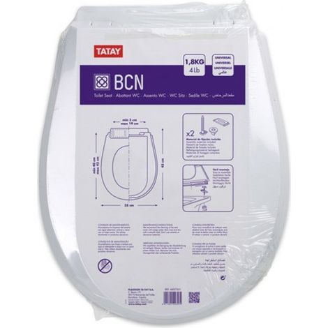 ASIENTO WC BCN BLANCO (1/4)
