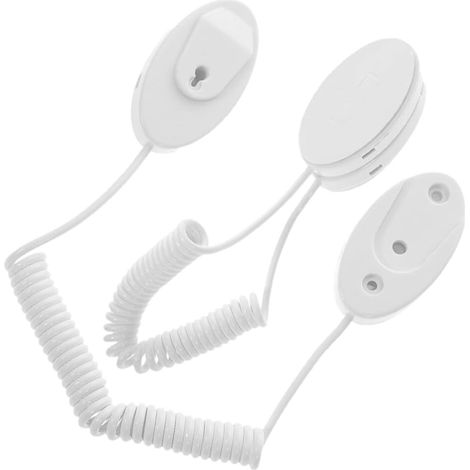 Corde Anti-Perte pour Télécommande, 2 Pièces, Plastique Blanc  Rétractable, Installation Facile, pour Mobile et Tablette, Usage Hôtel et Showroom (1/5)