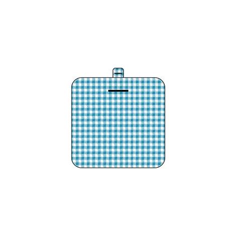 2x2 m große Picknickdecke, faltbar, wasserdicht und strapazierfähig, weich und maschinenwaschbar (blau-weiß kariert). - Crezuo