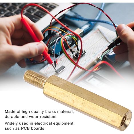 Entretoises en laiton M3, écrous hexagonaux à tête unique, kit de rechange pour carte PCB, M3 x 20 mm, lot de 50 pièces (1/5)