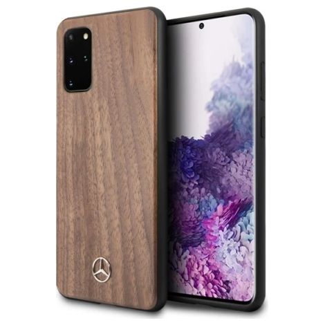 Étui rigide Mercedes MEHCS67VWOLB S20+ G985 marron Wood Line Walnut (1/5)