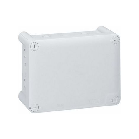 Legrand – Boîte de dérivation étanche rectangulaire IP55 – Entrée défondçable – Couleur gris – Pour chantiers humides et espaces confinés
