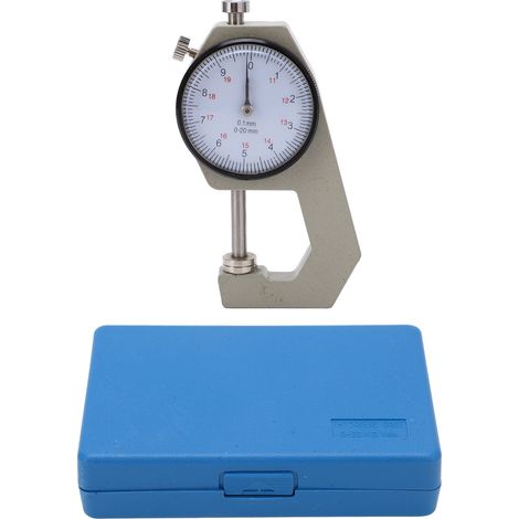 Jauge d'épaisseur portable 0-20mm avec affichage à aiguille et tête plate pour mesures précises (1/5)
