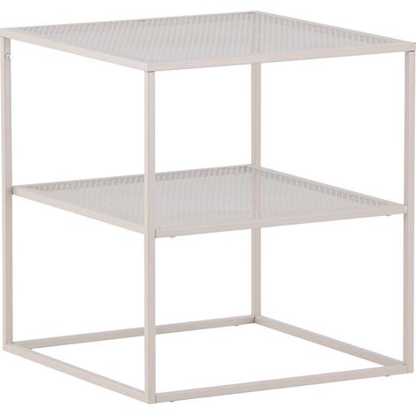 Table d'Appoint Avec Étagère "Netz" 60cm Beige (1/5)