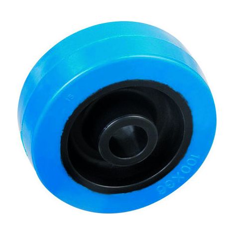Roue en caoutchouc bleue D12 D100 (1/2)