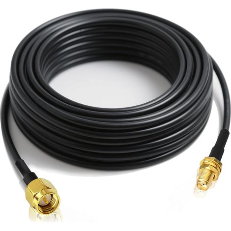 Câble Rallonge SMA 10 m Adaptateur SMA Mâle Femelle Câble Coaxial RG174 Antenne 4G LTE GSM GPS Routeur Gateway Modem RTL-SDR Camera Radioamateur Récepteur ADS-B (1/5)