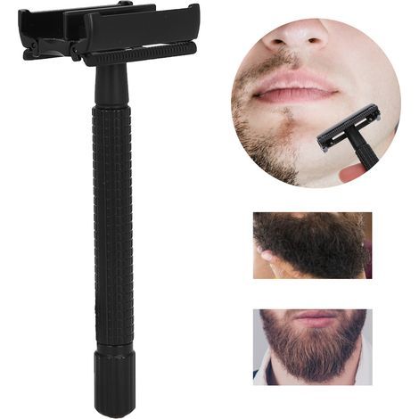 Rasoir de Sécurité en Cuivre Antique - Rasoir à Barbe Classique avec Support - 3 Options de Couleur (1/5)