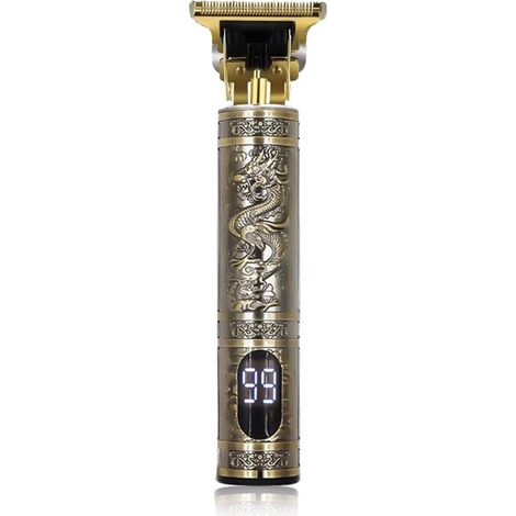 TrAdE Shop Traesio - Taglia Capelli Professionale Regola Barba Rasoio Oro Elettrico Retro Con Display Wxj-301 - (1/4)