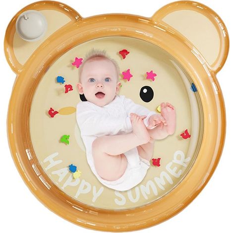 Tapis d’eau de jeu pour bébé – tapis rafraîchissant avec animaux, matériel sensoriel pliable portable maison/voyage (1/5)