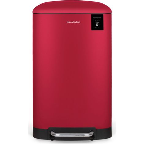 Papelera Les Collectors N°722 30L - rojo, cubo extraible, pedal en metal (1/4)
