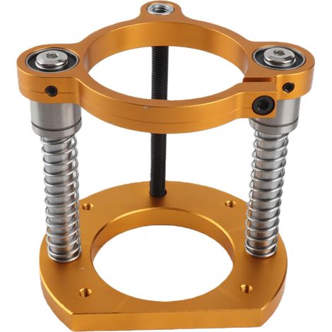 Table élévatrice en bakélite pour fraiseuse, version or, base de levage inversée 63,5-65 mm, pour le rainurage, le tenonnage, le détourage, le chanfreinage et le lavage. (1/5)