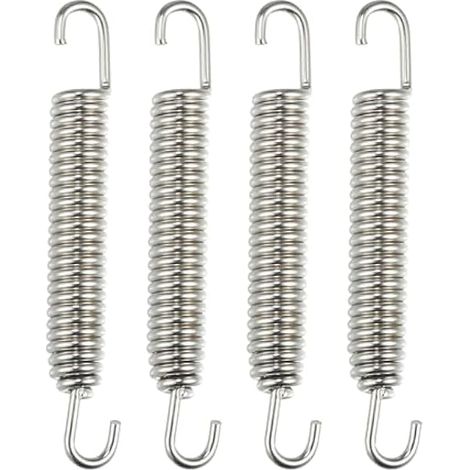 A 4 Pcs échappement Tuyau Ressort pour Motos 80mm 3.15" Couleur Argent (1/4)
