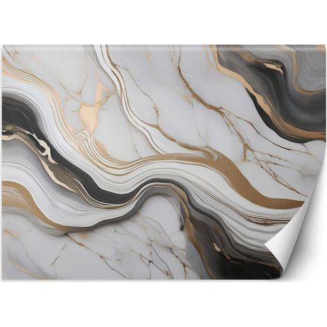 Fototapete Weißer Marmor mit Gold Abstraktion 150x105 cm